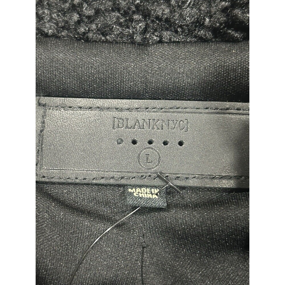 BlankNYC Faux Leather Sherpa Jacket Women’s Black Oversized Size Large NWT - Picture 6 of 11